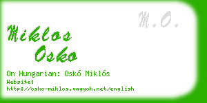 miklos osko business card